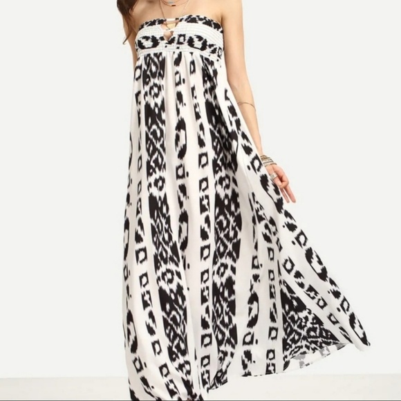 Kivenst High Fashion Dresses & Skirts - Multi Print Maxi Dress